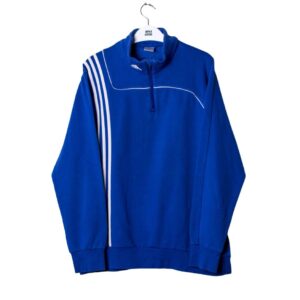 ADIDAS 1/3 ZIPPER BLUE SWEATSHIRT - XL